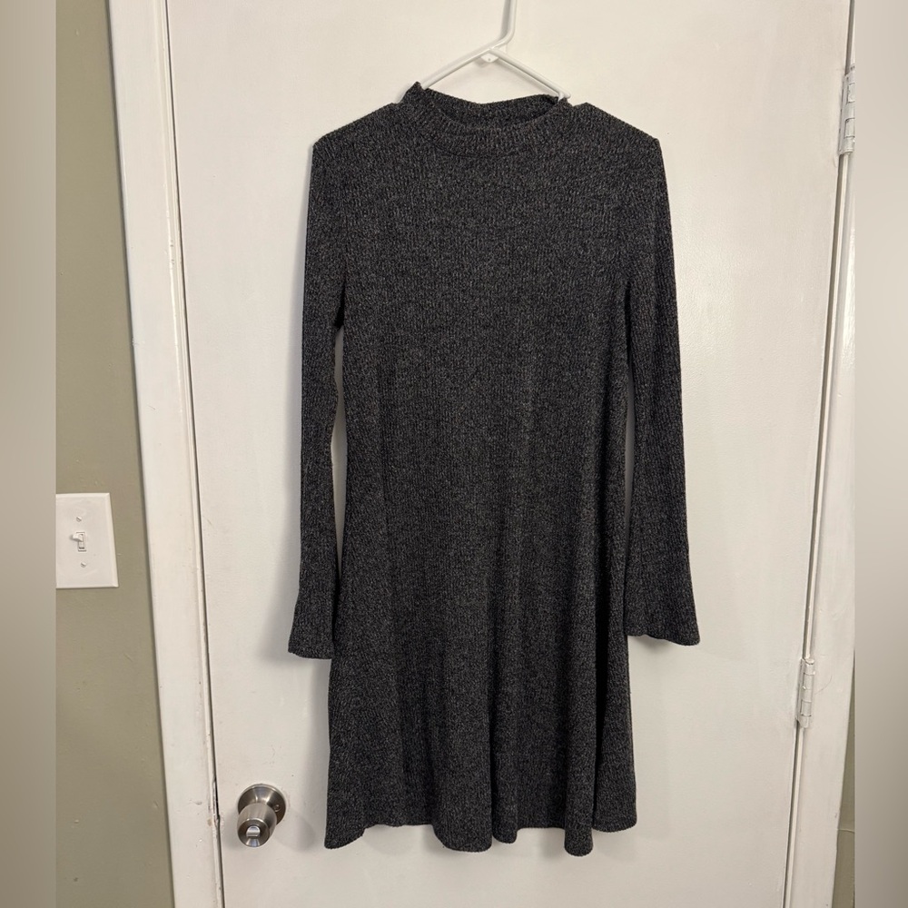 Old Navy medium tall Charcoal Long Sleeve swing sweater dress Dress casual